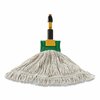 Rubbermaid Commercial Web Foot BLEND SHRINKLESS Mop Head, Cotton/Synthetic, Small, Orange, 6PK FGA25306OR00
